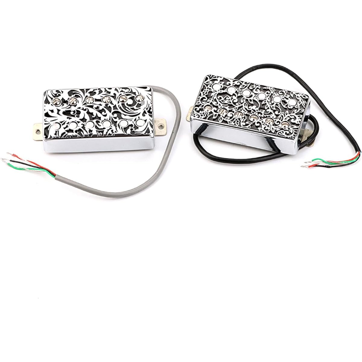 Rockible 2pcs Alnico Humbucker Pickup Guitar Parts Universal Humbucker Guitar Pickup