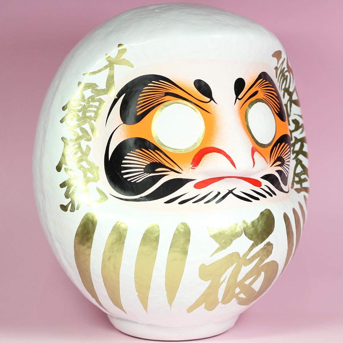 Fukudaruma, Fukudaruma, Daruma ornament, white, daruma: Fukudaruma, white, height 24cm