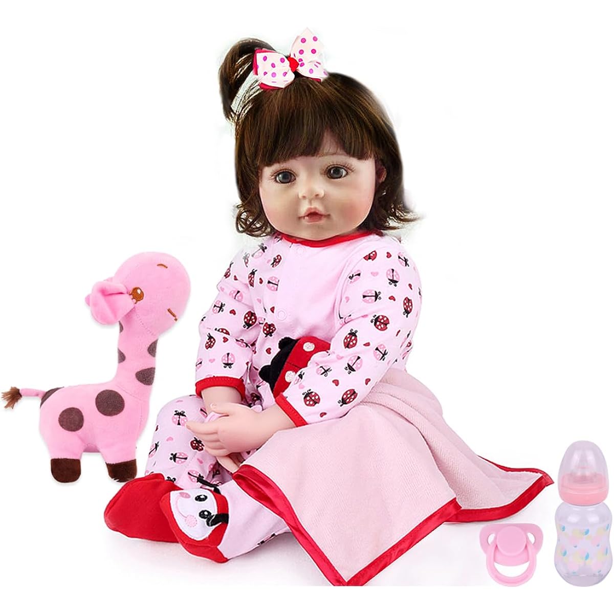 CHAREX Reborn Baby Doll Girls 22 Inch Realistic Toddler Baby Doll Handmade Soft Vinyl Newborn Baby Gift Toy Ages 3+