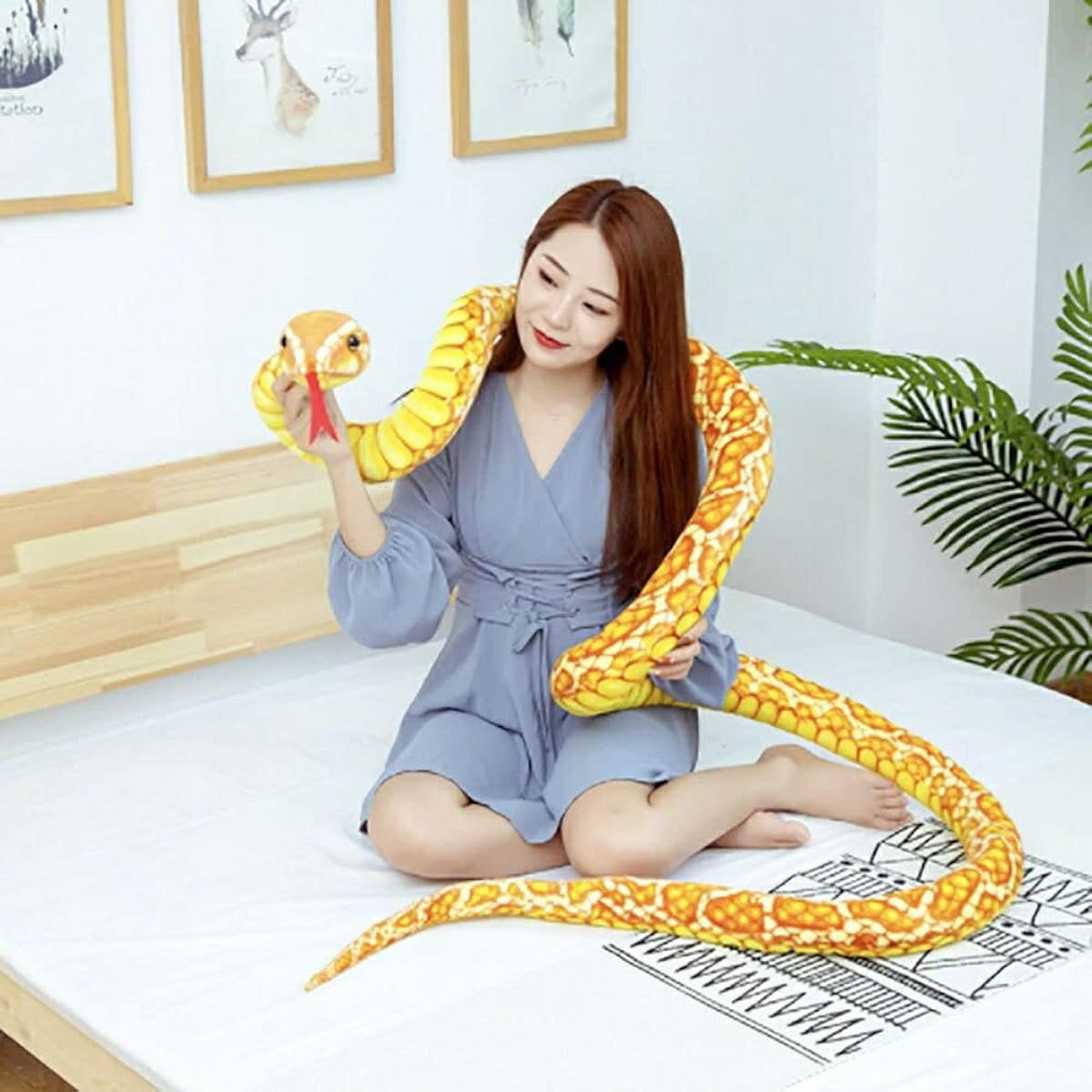 [AiO JAPAN] Stuffed animal toy snake toy snake figurine snake 3.3m reptile cute funny cute