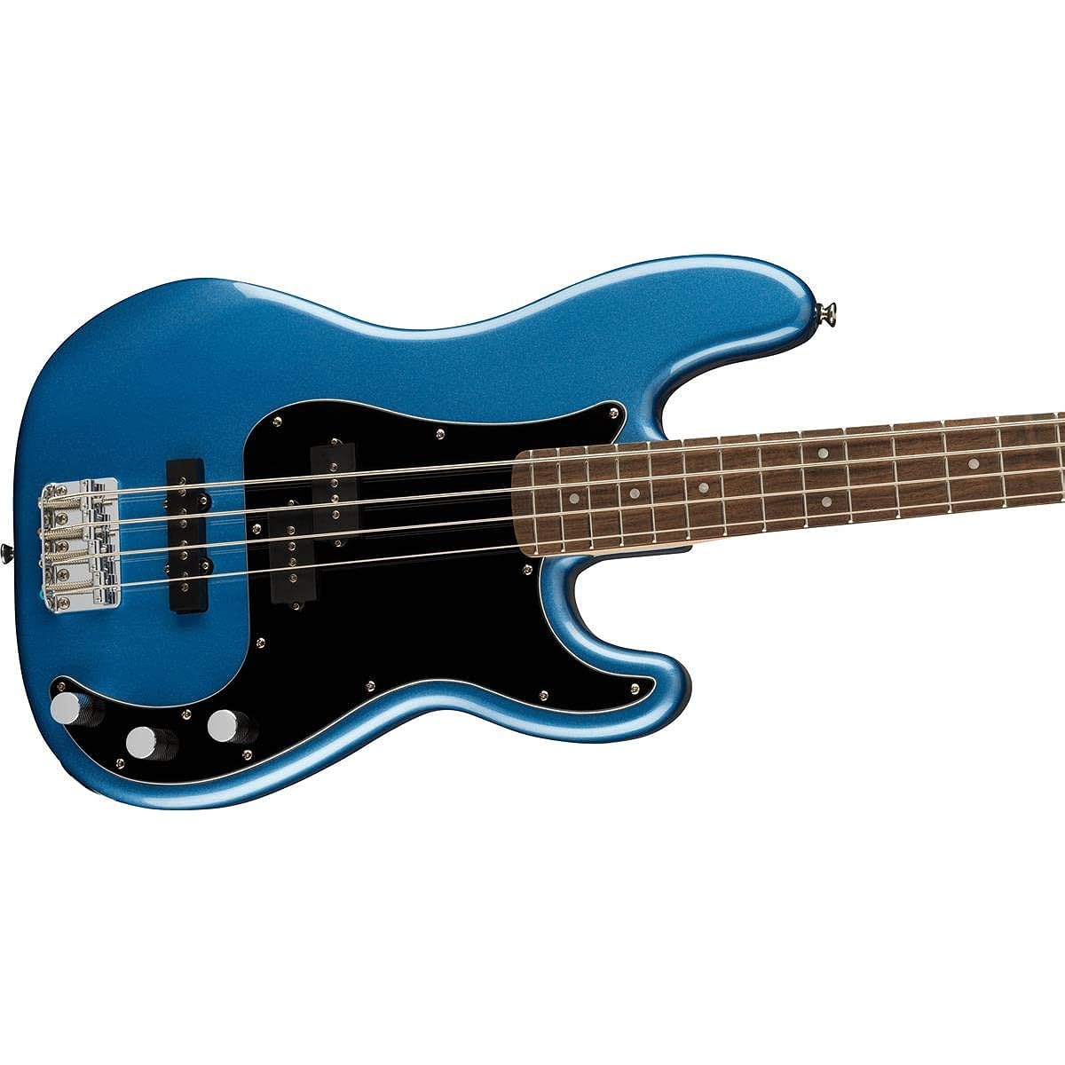 Squier by Fender Electric Bass Affinity Series™ Precision Bass® PJ, Laurel Fingerboard, Black Pickguard, Lake Placid Blue with Soft Case