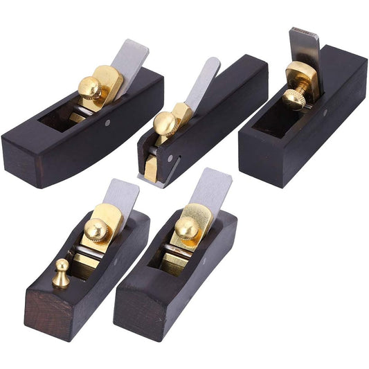 5Pcs Mini Wood Planer Wood Planer Hand Tool Carpenter Accessories Ebony Surface Multifunctional for DIY Craft Trimming Projects Carpenter Playing Accessories