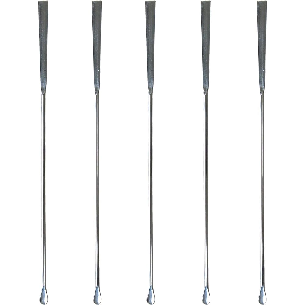 Nagao Micro Spatula Medicinal Spoon 151mm Set of 100 18-0 Stainless Steel Made in Japan
