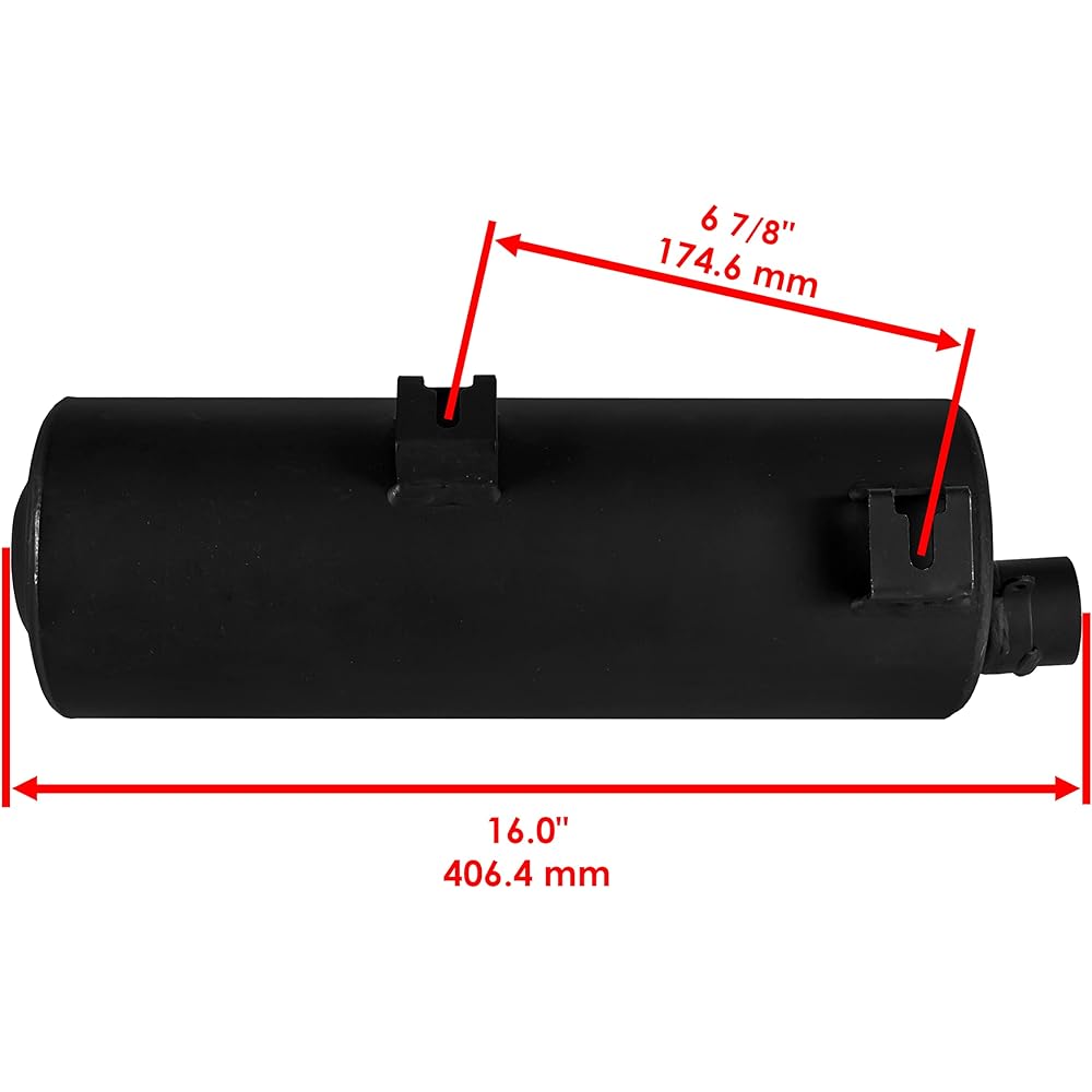 Caltric Exhaust Muffler Silencer with Donut Compatible with Polaris 1260715-029 1260715-489