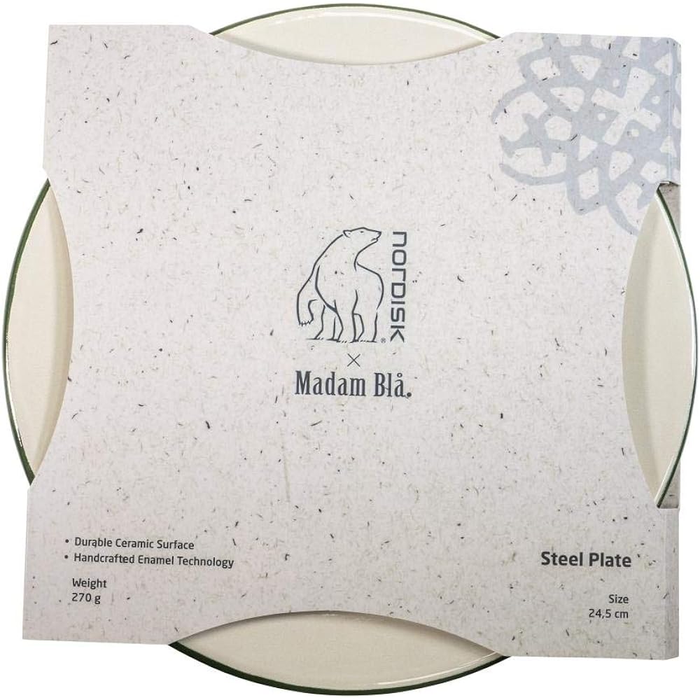 NORDISK Outdoor Camping Enamel Madam Bla Plate (Madam Bla Plate) Diameter 24cm [Genuine Japanese Product]