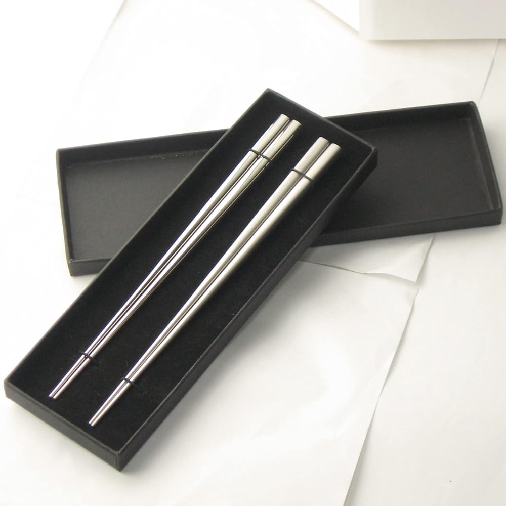Nagao Tsubamesanjo Chopsticks 18-8 Stainless Steel Mirror Surface Matte 22cm Gift Set Dishwasher Safe Made in Japan