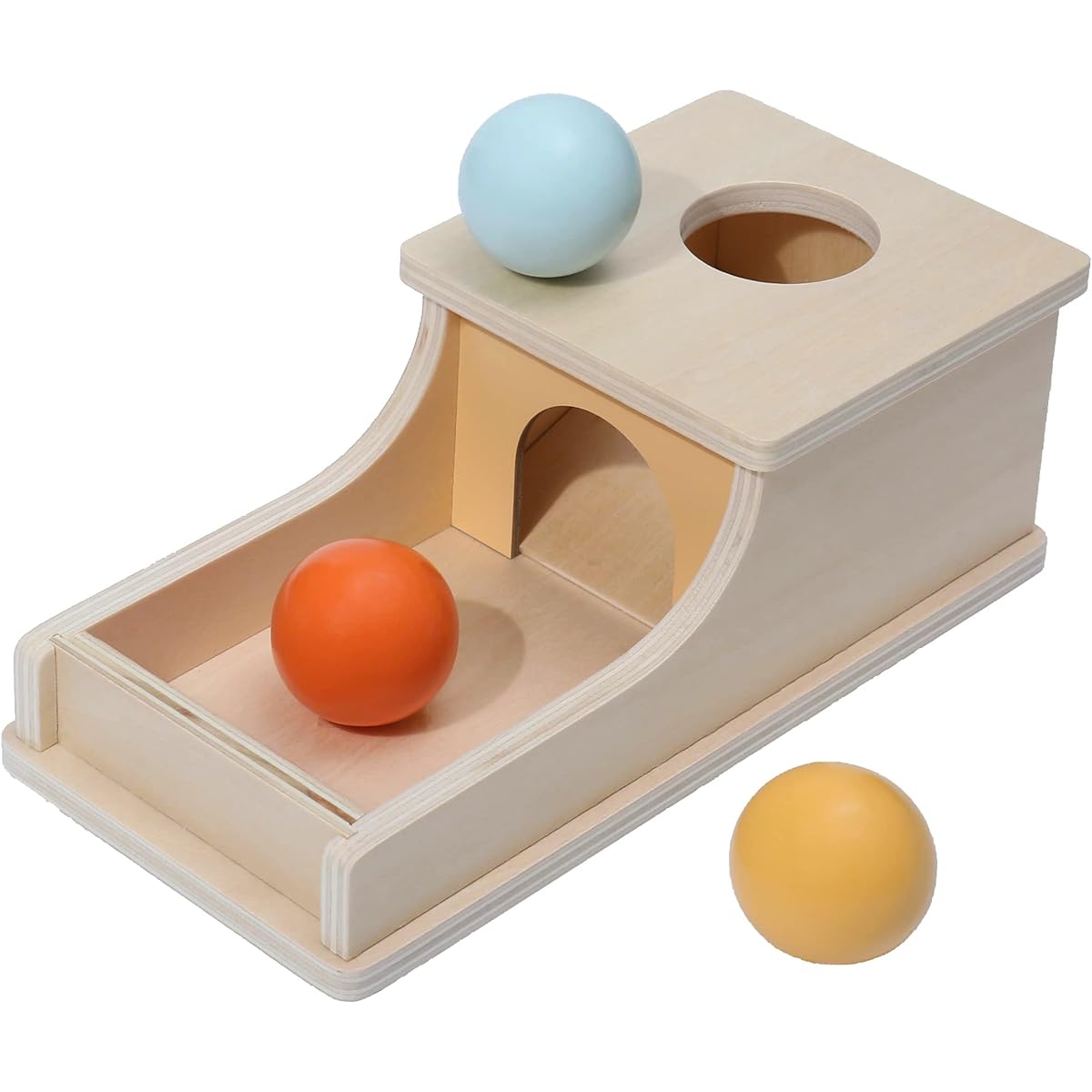 Montessori Mama Objects Permanent Box, Montessori Toys for Babies 6-12 Months and Up, Developmental Ball Drop, Montessori Wooden Toys, Infant Montessori Toys for 1 Year Old