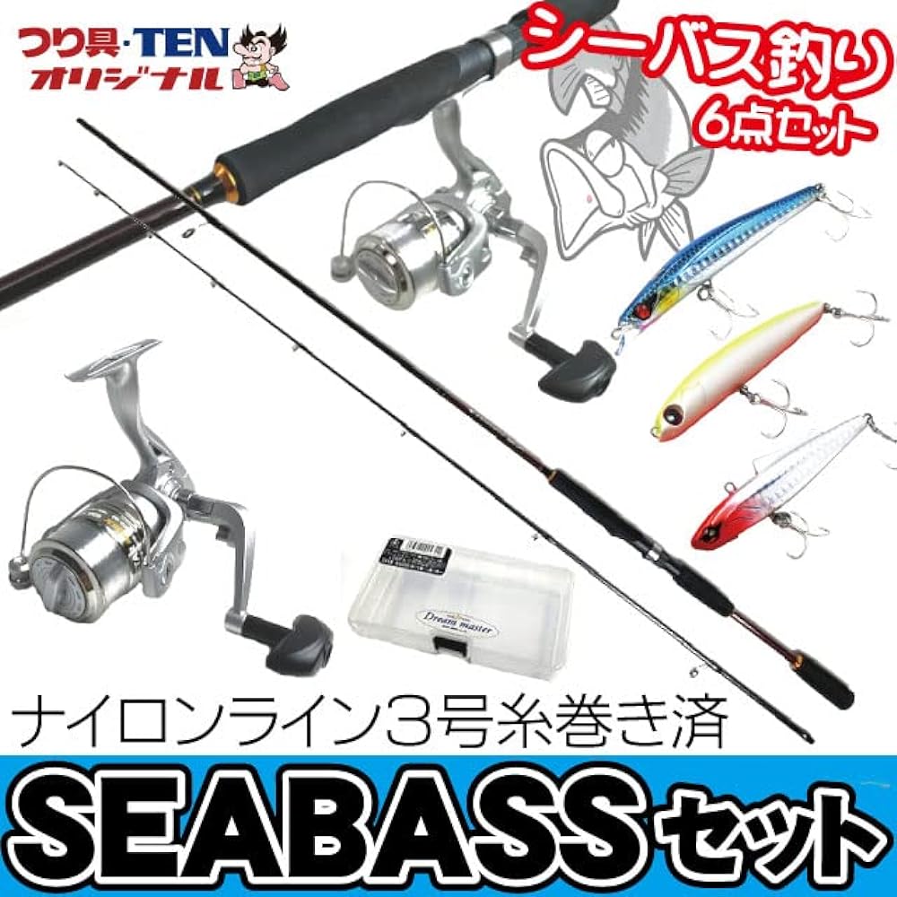 Fishing equipment TEN sea bass fishing set all-in-one (SEABASS sea bass rod spinning reel with line, lure fishing, boat sea bass, sea bass fishing)