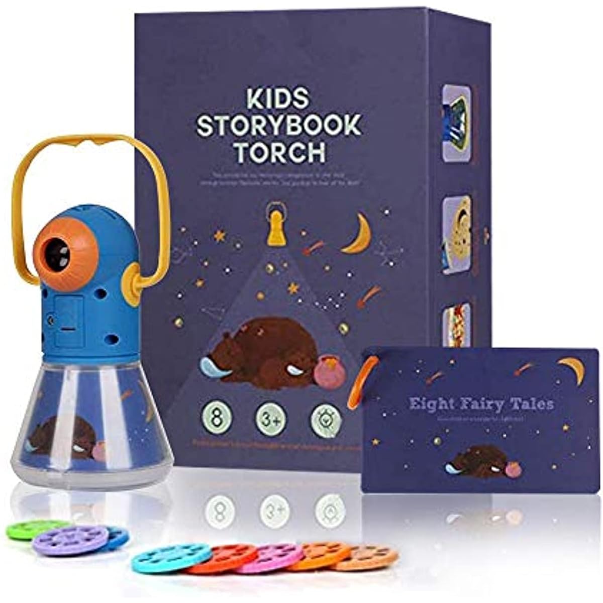 Matteobenni Multifunctional Story Projector for Toddlers Night Light Projector Kids Storybook Toy Educational Toy Gift for 3-12 Year Old Boys/Girls