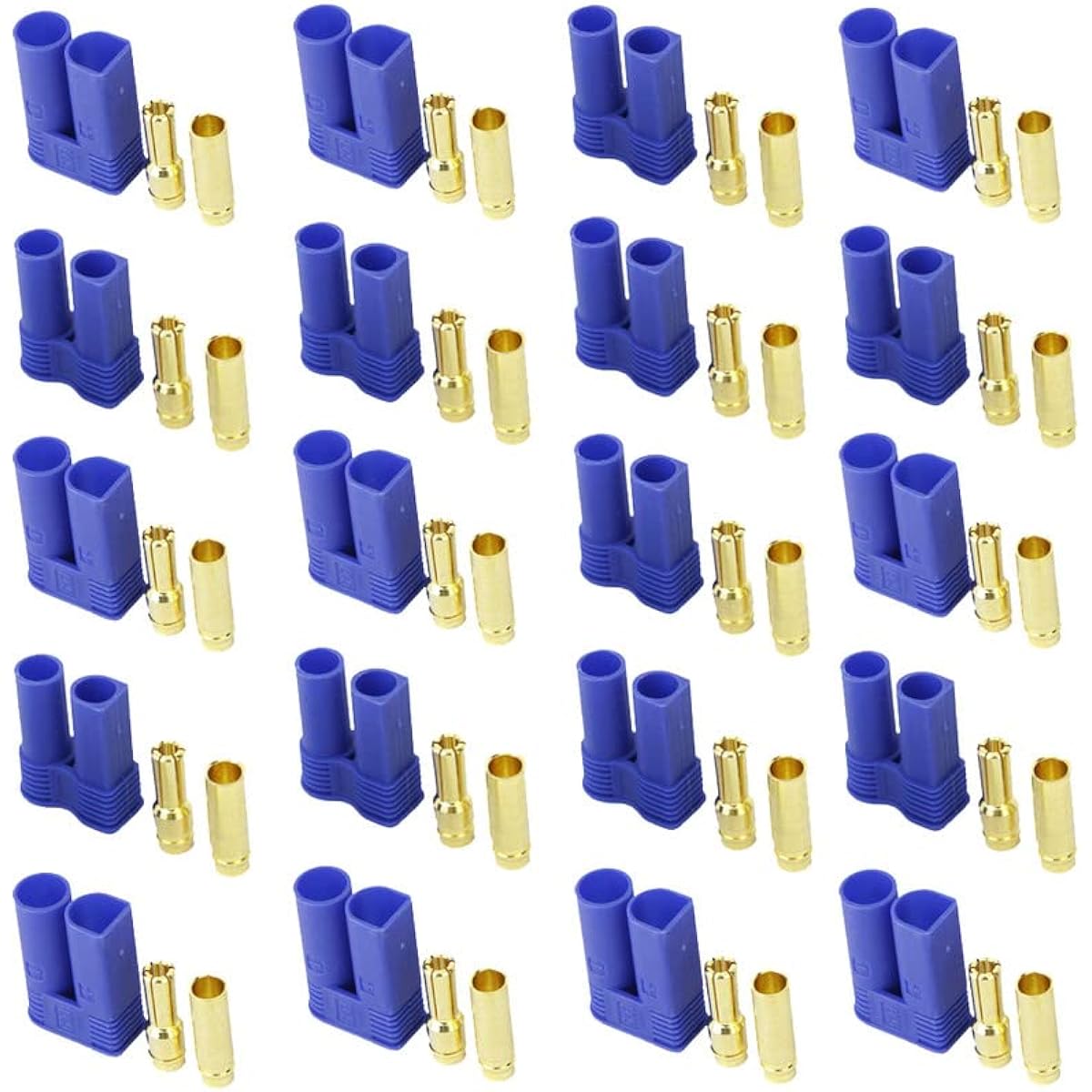 10 Sets EC5 Battery Connector Adapter Gold Bullet 5mm Banana Plug Male Female Connector for RC ESC Lipo Battery