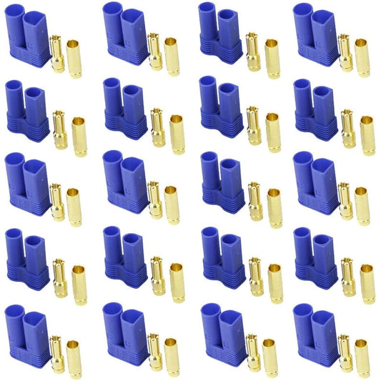 10 Sets EC5 Battery Connector Adapter Gold Bullet 5mm Banana Plug Male Female Connector for RC ESC Lipo Battery