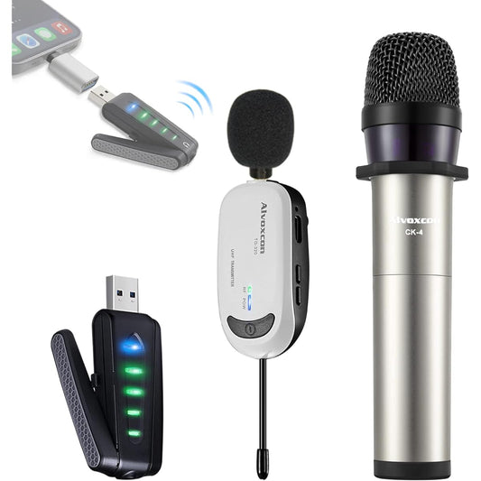andheld Microphone, iPhone Microphone, Two Types of Microphones Included, Wireless Microphone for Two People, Android Smartphone/PC/Speaker, Audio Monitor Function, ZOOM Meetings, Online Classes, Interviews, Japanese Instruction Manual Included, UM322Pro