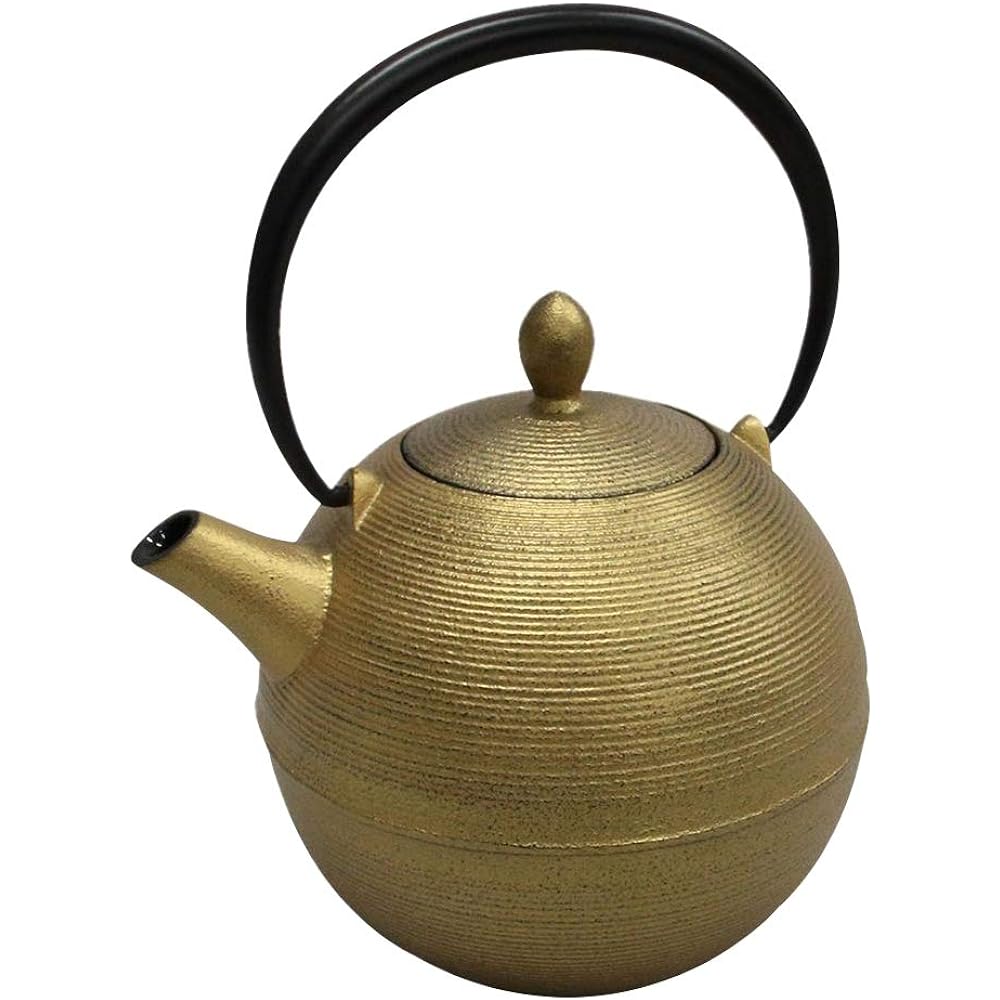 Nambu Tekki Hinomaru Gold Iron Teapot 10075