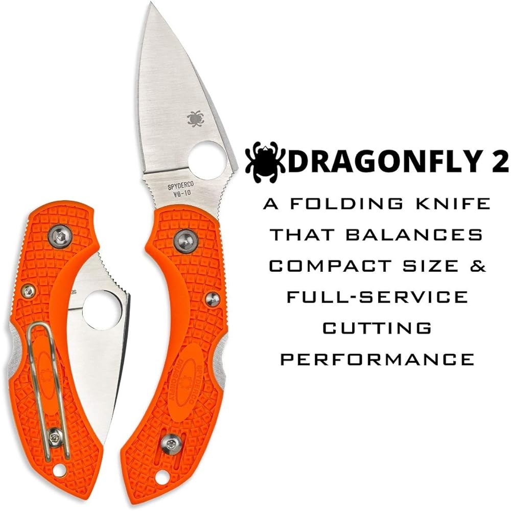 Spyderco Dragonfly 2 FRN Orange Straight Blade C28POR2