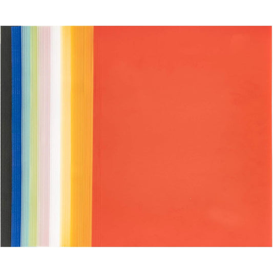 120 Sheets of Vibrant Colored Vellum Paper 8.5 x 11 Inch Assorted 10 Colors for Invitations, Announcements, Card Making, Crafts, Themes, Scrapbooking, Crafts, Arts