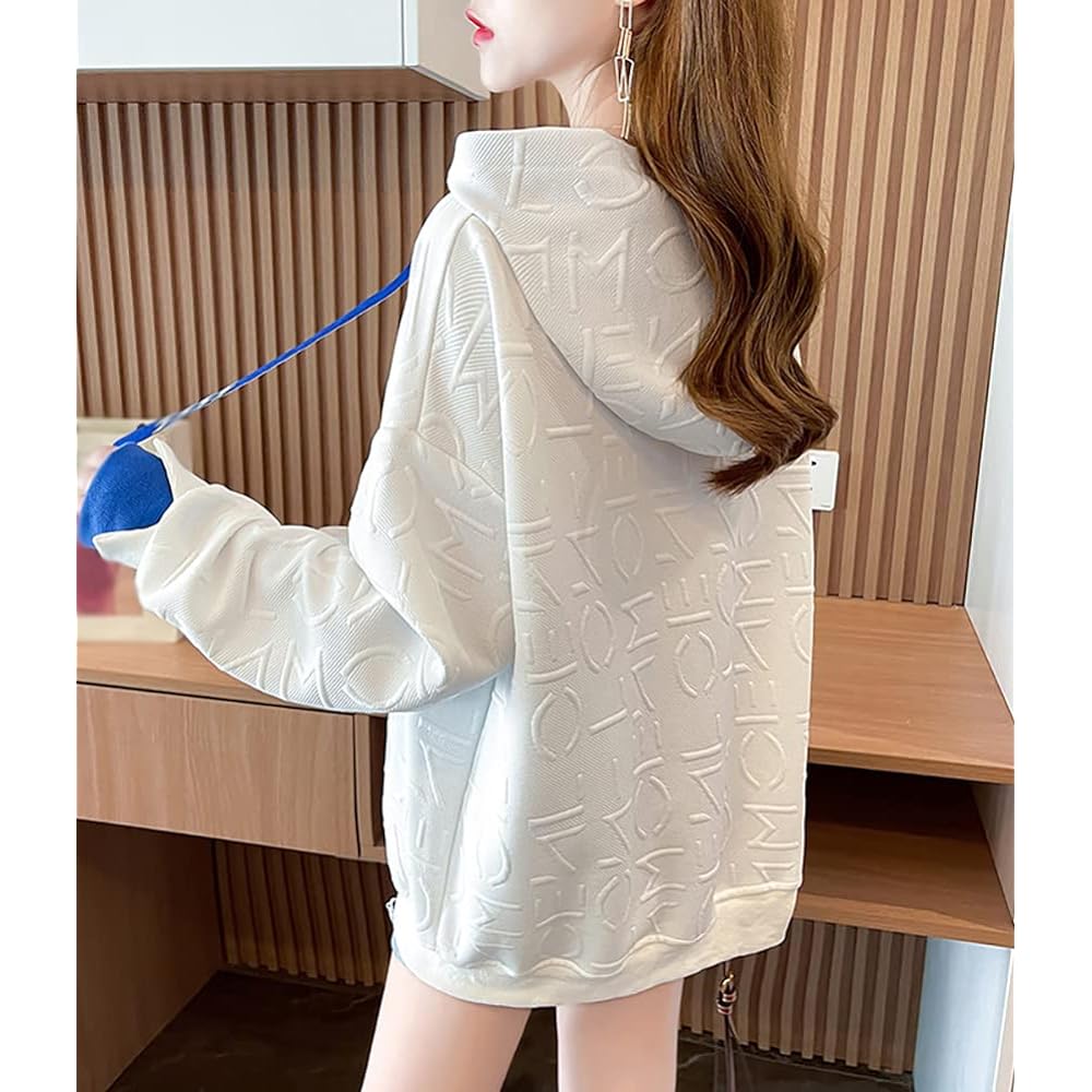 [Sera] Women's Hoodie, Hooded Pullover Top, Long Sleeve, Sweatshirt, Drop Shoulder, Loose, Autumn, Winter, Spring, Cute, Casual, Stylish