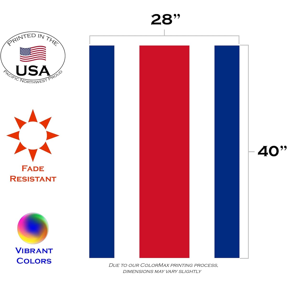 Toland Home Garden Costa Rica 28" x 40" Decorative House Flag (28" x 40")