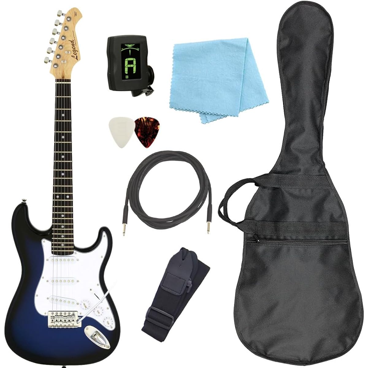 Electric guitar mini type beginner set 7-piece set mini guitar Legend LST-MINI BBS [98765]