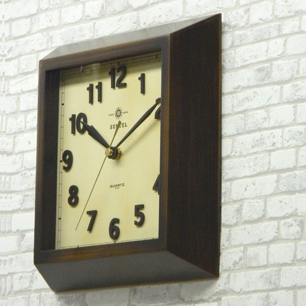 Santel Wall Clock Antique 250 x 250 x 45mm Square Radio Controlled Wall Clock Antique DQL696AN