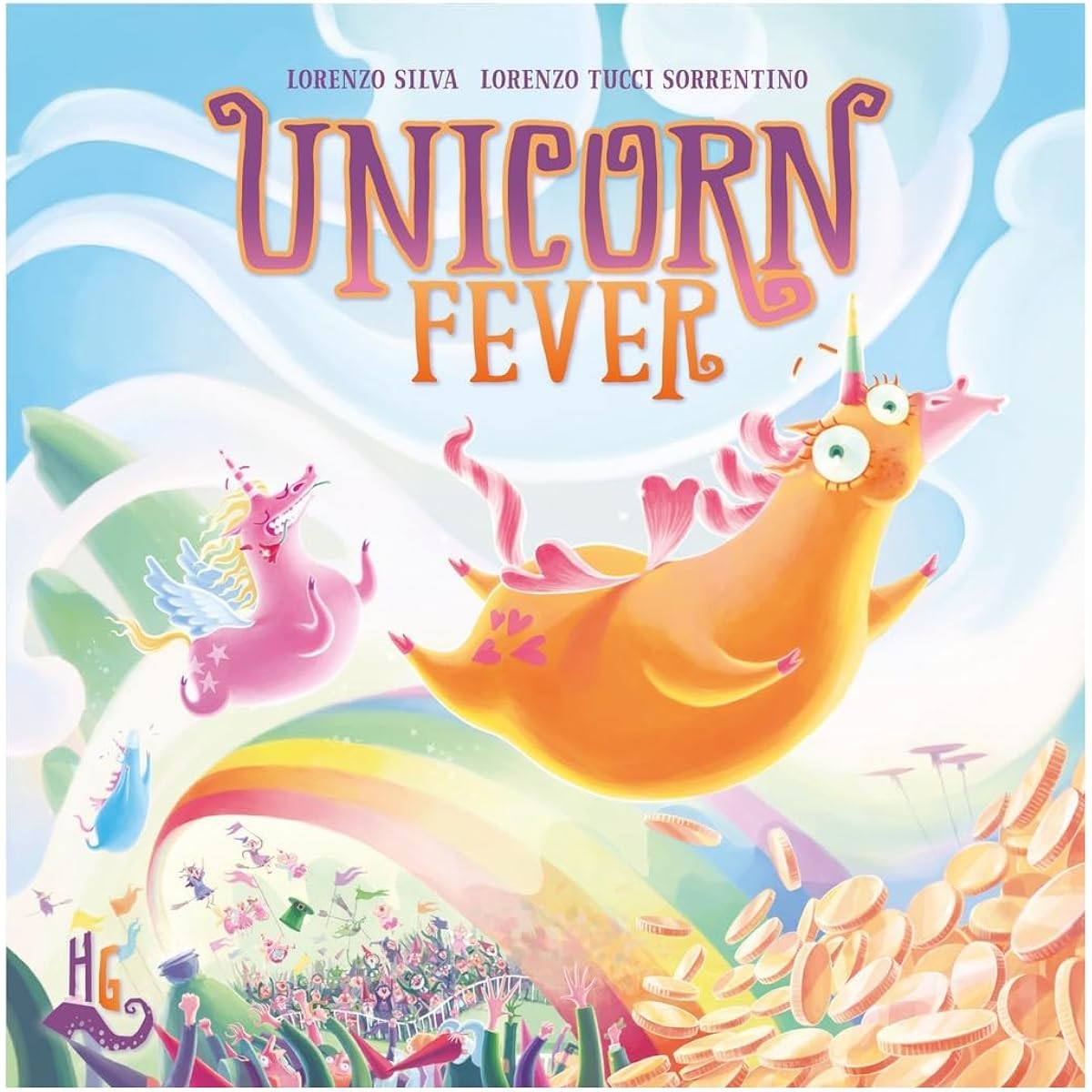Unicorn Fever – A wacky racing game Place bets and cast spells on unicorns to magically influence the race Buy contracts and win gold 2-6 players 40 minutes Ages 14+