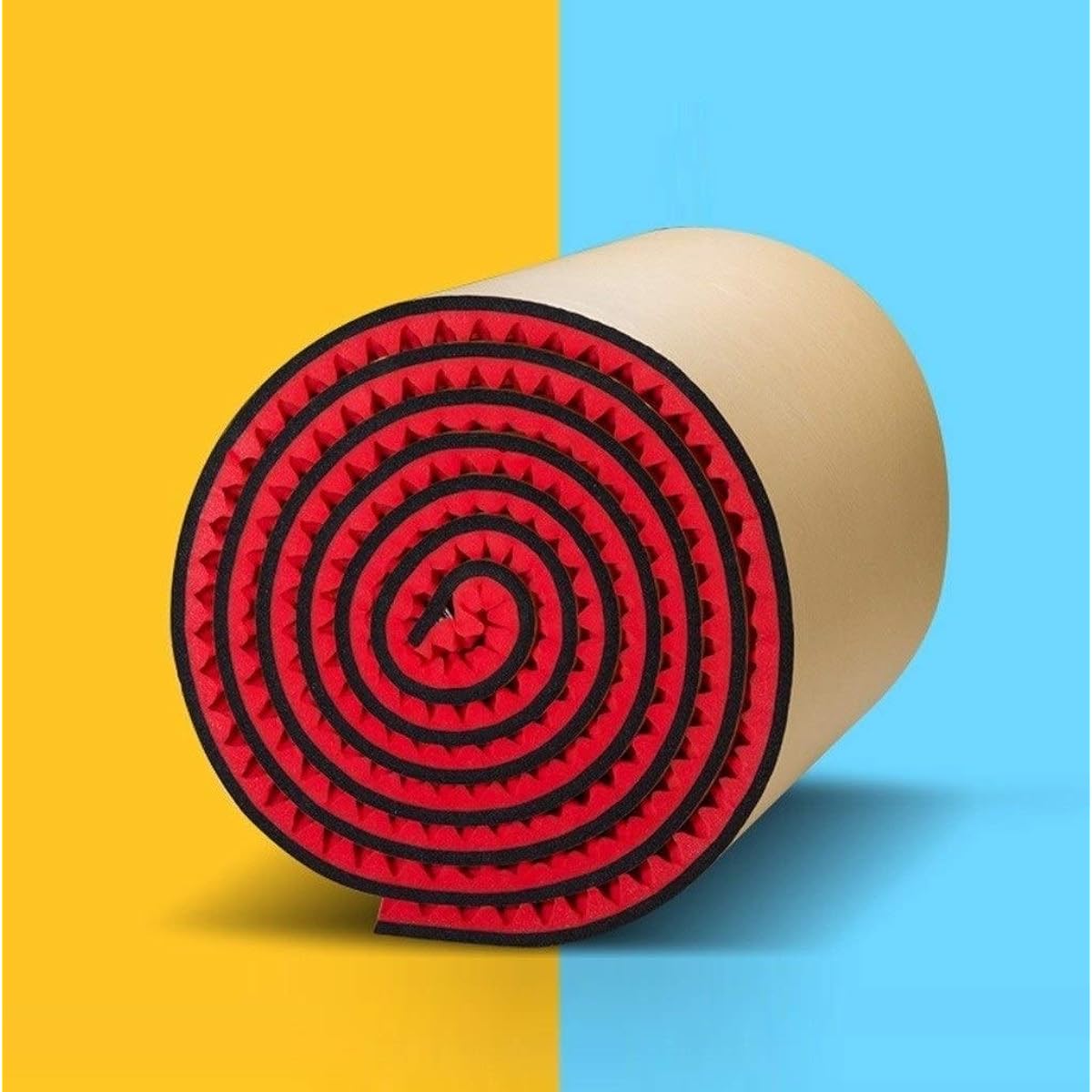 Red Acoustic Home Studio Soundproofing Treatment Accessories Foam Wall Panel Tiles Fireproof Sound Absorbing Cotton 1M