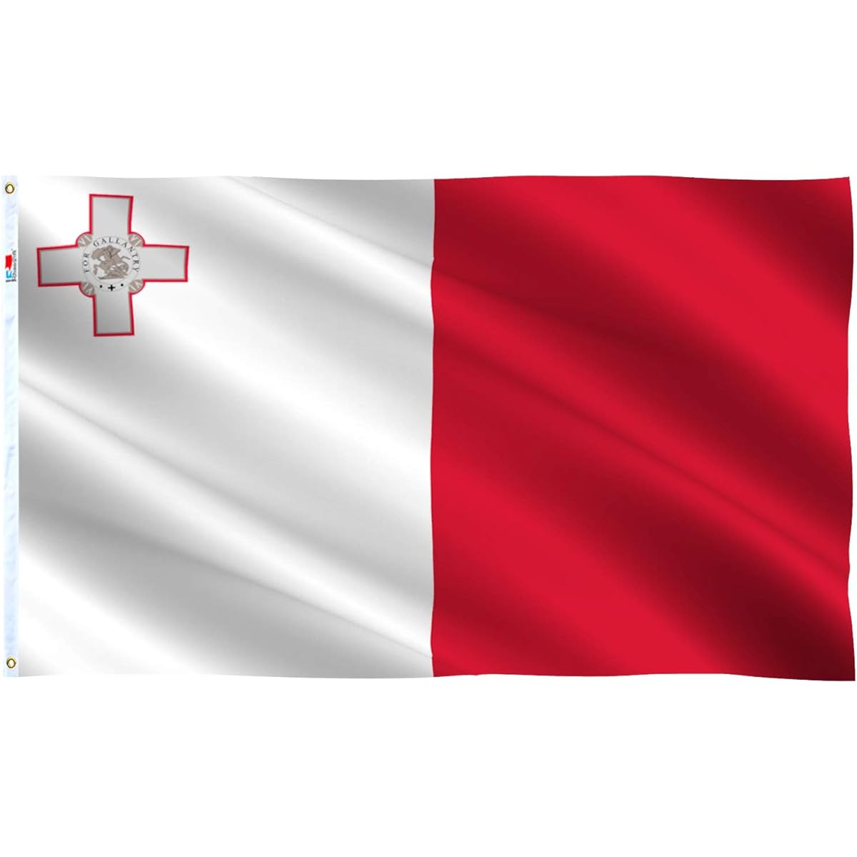 Double Sided Malta Flag 3x5ft Large Size 100D Polyester Suitable for Outdoor and Indoor Use Malta Flag Home Decor Yard Garden Gift Banner