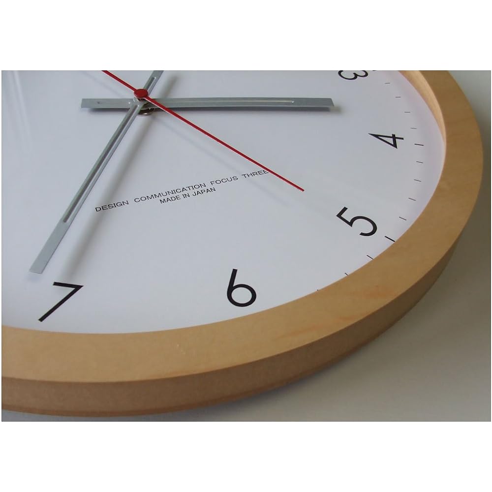 Focus Three Table Clock Natural Diameter 29 x Depth 3.5cm