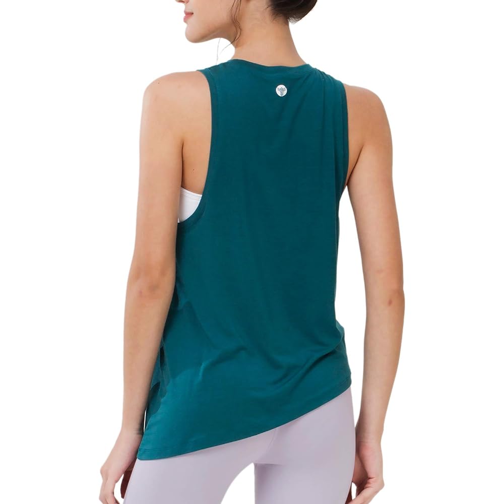 [reinamora] Yoga Wear Tank Top Knot Cover Up FLOW COVER TANK Women's