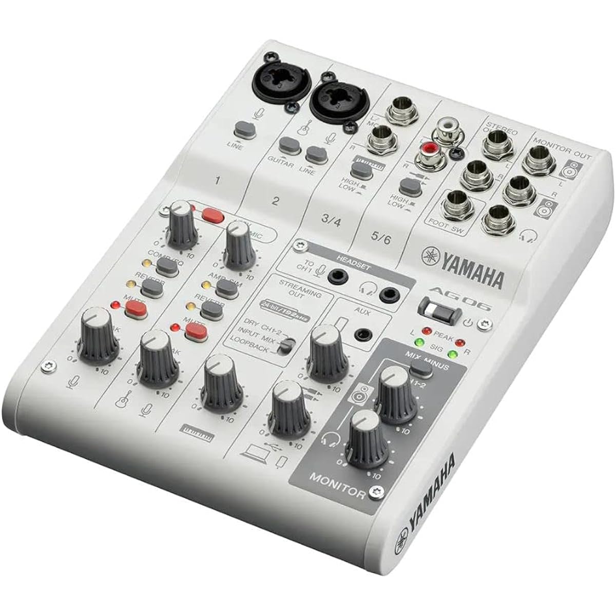 [Parallel import] YAMAHA AG06MK2 W 6ch live streaming mixer, white