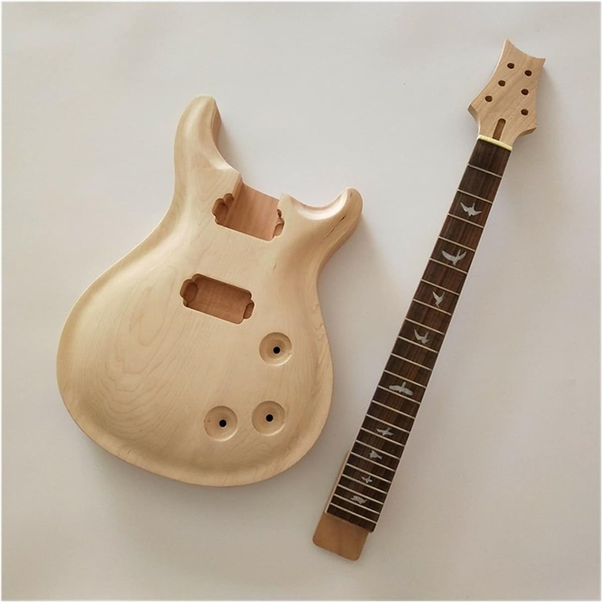 Unfinished DIY Guitar Body DIY 1 Set Unfinished Guitar Neck and Body Electric Guitar Kit