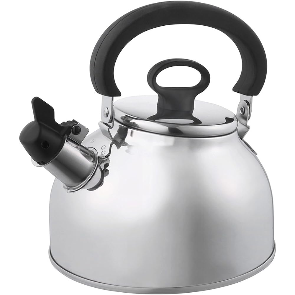 Cook Vessel FIKA Stainless Steel Harmonica Kettle 2.3L Black FIKASTH-23 BK