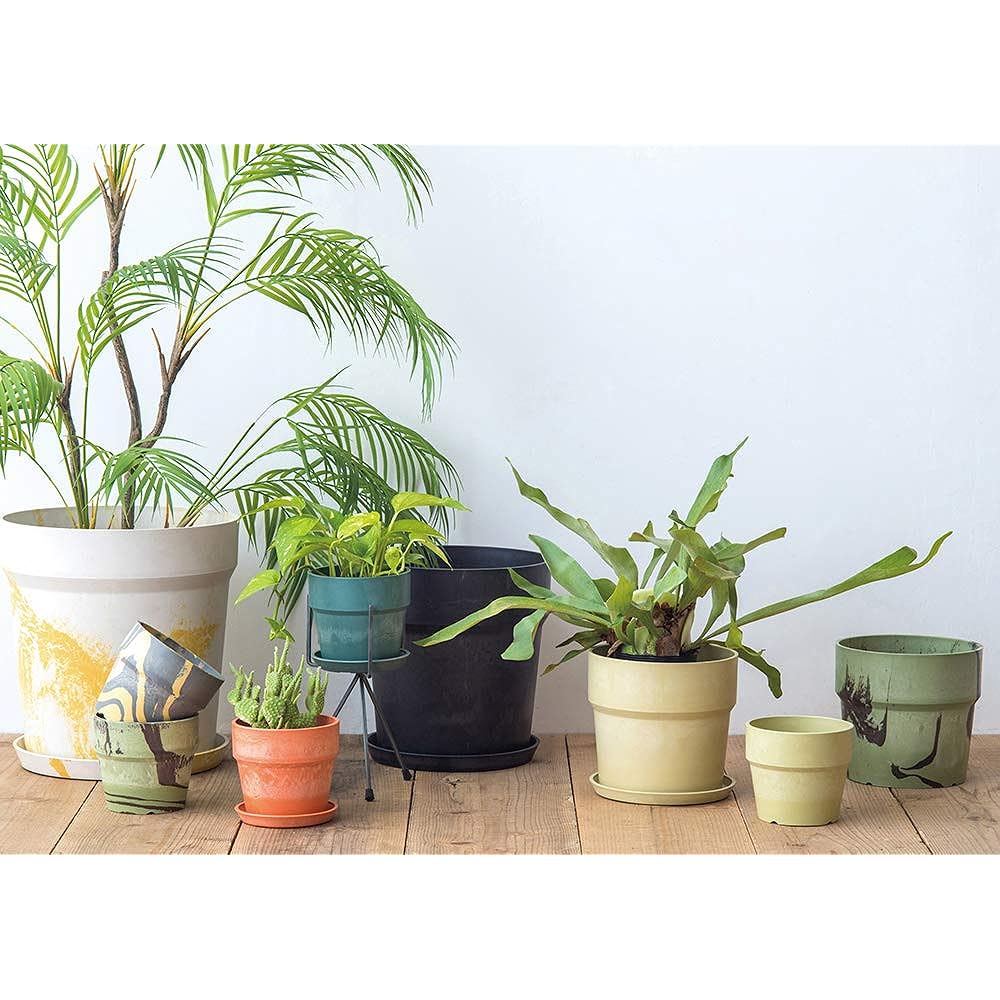 Posh Living Urban Plant Pot Marble Sesame x Lemon Φ32.5 x H34cm 81053