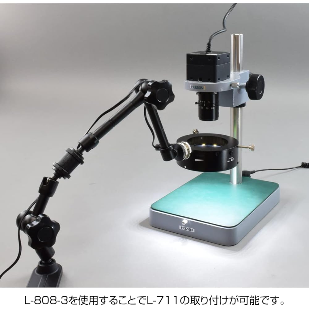 HOZAN Flexible Arm Optical Equipment Parts For Fixing Cameras Small and Lightweight, Easy to Carry Clamp Fixation Will Not Damage Your Desk L-803