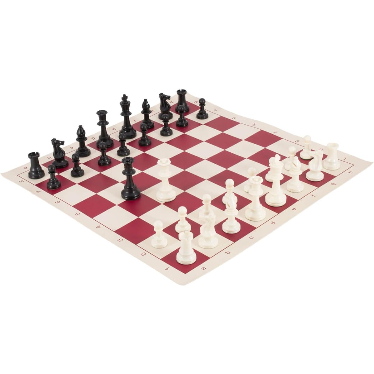 Tournament Chess Pieces and Chess Board Combo – Solid Plastic – by US Chess Federation