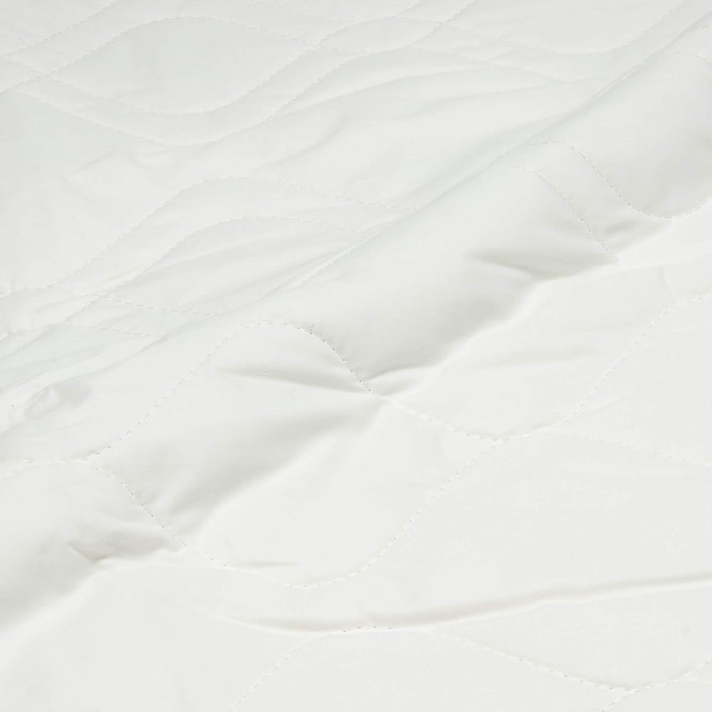 nishikawa [Nishikawa] Queen Bed Pad, Washable Bed Pad, Wool, Moisture Absorbent, Moisture Released, Warm in Winter, Smooth in Summer, Plain, White CM30017012W