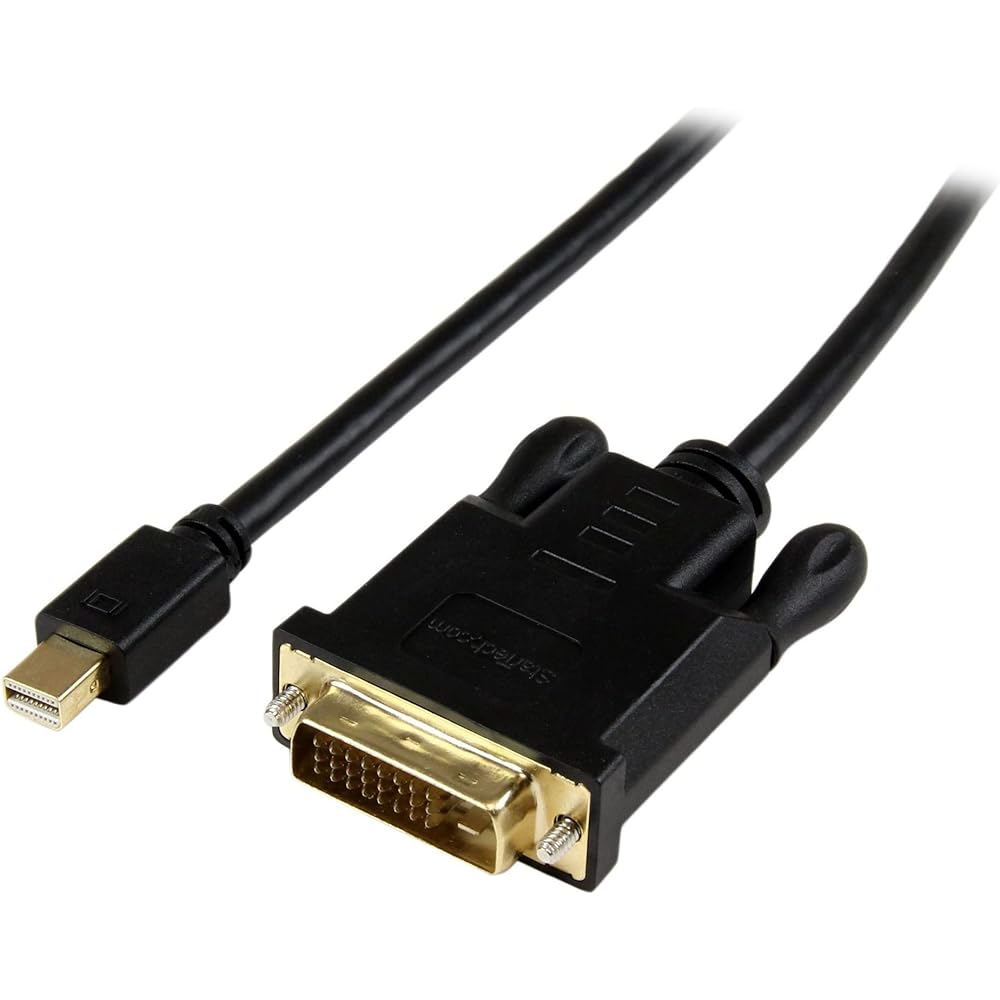 StarTech.com Mini DisplayPort to DVI Converter Cable/1.8m/mDP 1.2 - DVI-D Video Converter/1080p/Mini DisplayPort - DVI Single Link Video Converter/Active Adapter Cable/Mini DP or Thunderbolt 1-2 Equipped Mac & PC Connect to DVI display MDP2DVIMM6BS