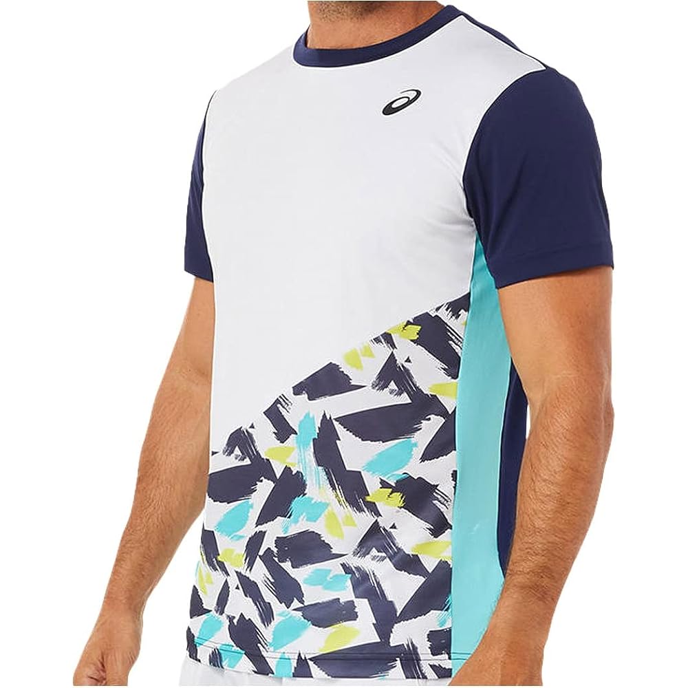 [ASICS] Tennis Wear Dry Graphic Short Sleeve Shirt 2041A216 Men's