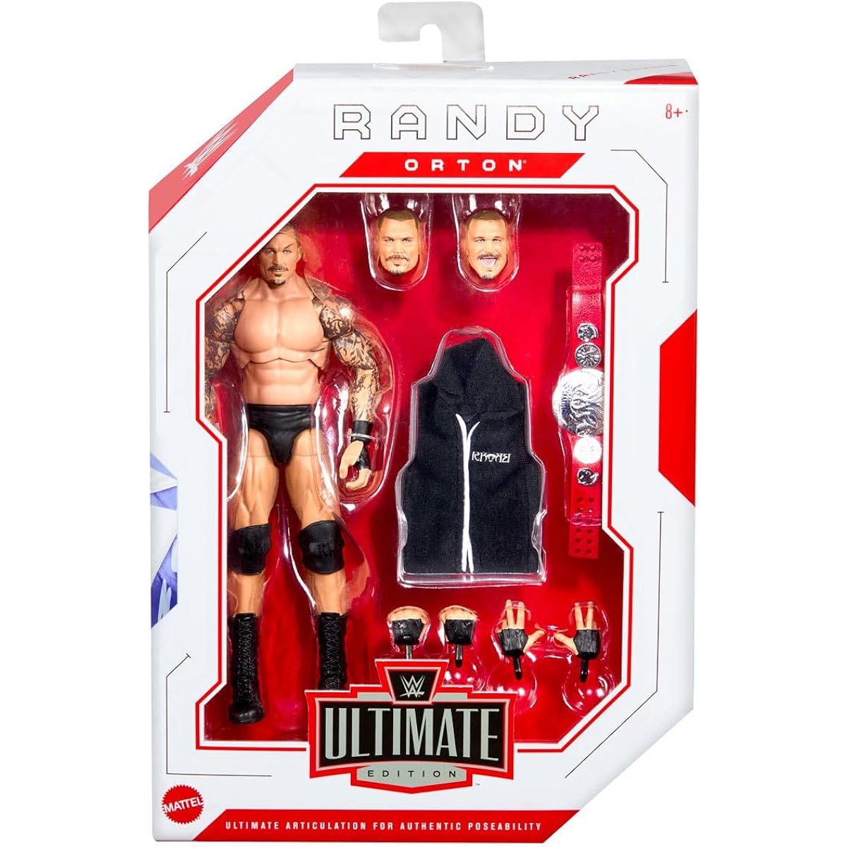 WWE Randy Orton Ultimate Edition Action Figure with Interchangeable Accessories, Articulation and Lifelike Details - 6"