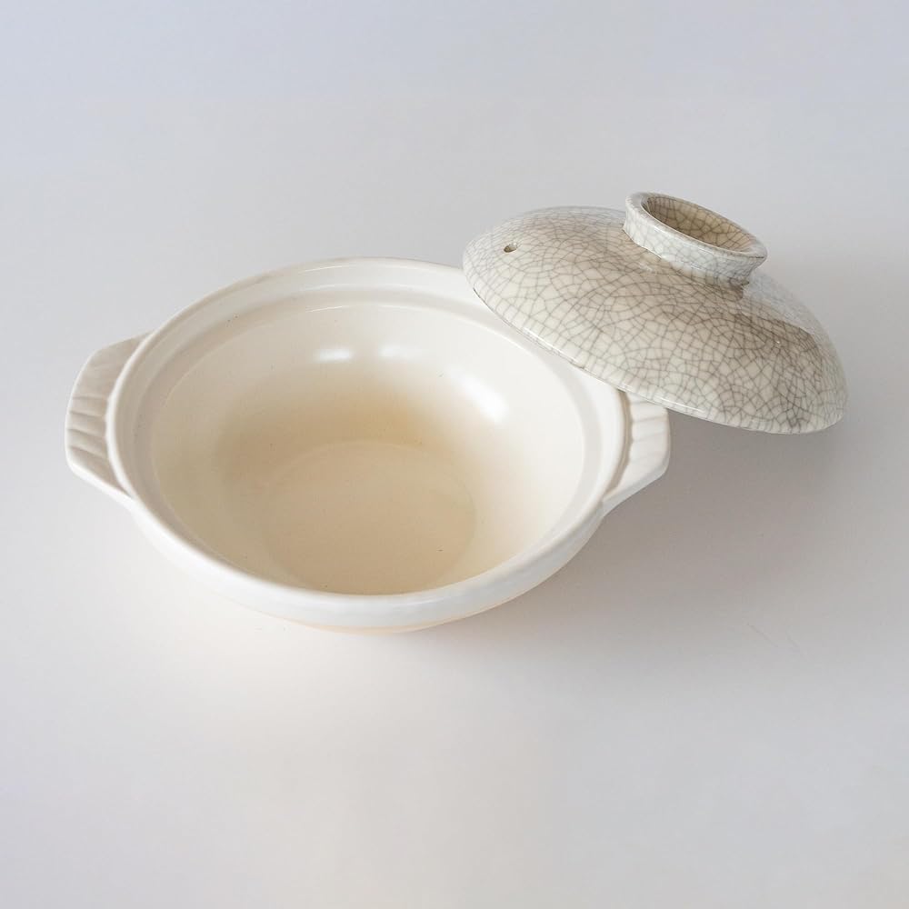 Ginpo Pottery Earthenware pot, No. 10, For 4-5 people, Approx. 2700ml, Direct fire compatible, Banko ware, Made in Japan 11101
