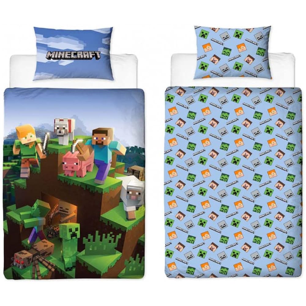 Minecraft Single Size Duvet Cover + Pillowcase Set 1730 [Parallel Import]