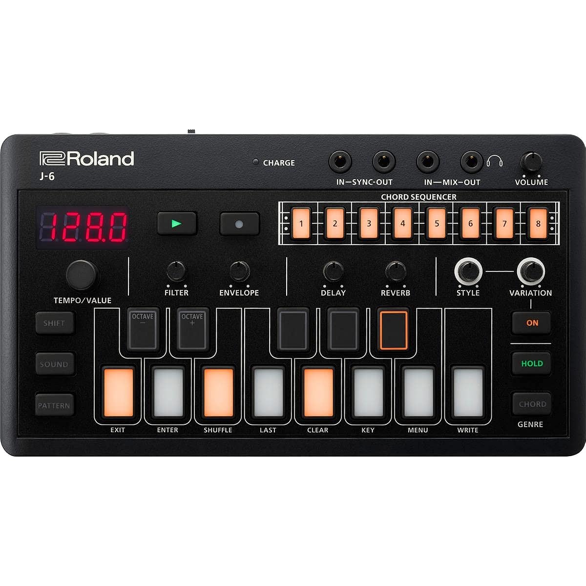 Roland AIRA Compact J-6 Portable Song Creation Machine Professional Sounds and Features | JUNO-60 Synth Engine & Presets | Chord Sequencer | Effects