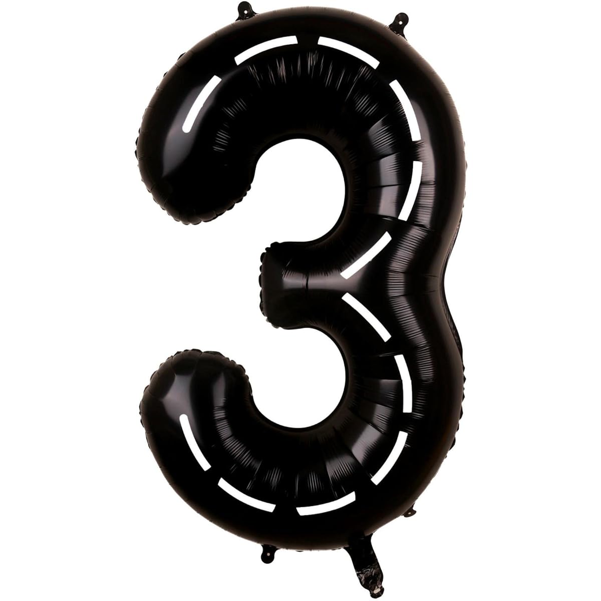 Race Car Birthday Balloons Number 3 - 40" Big Foil Mylar Race Track Black 3 Number Balloons for Boys 3rd Birthday Party Decorations Race Car Theme Party Supplies Anniversary Celebration Decor