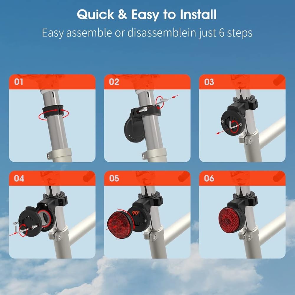 AirTag Case Bicycle Hidden Seatpost Mount Anti-Theft Air Tag GPS Tracker Bike Reflector Holder for Mountain Bike, Electric Bike, Scooter