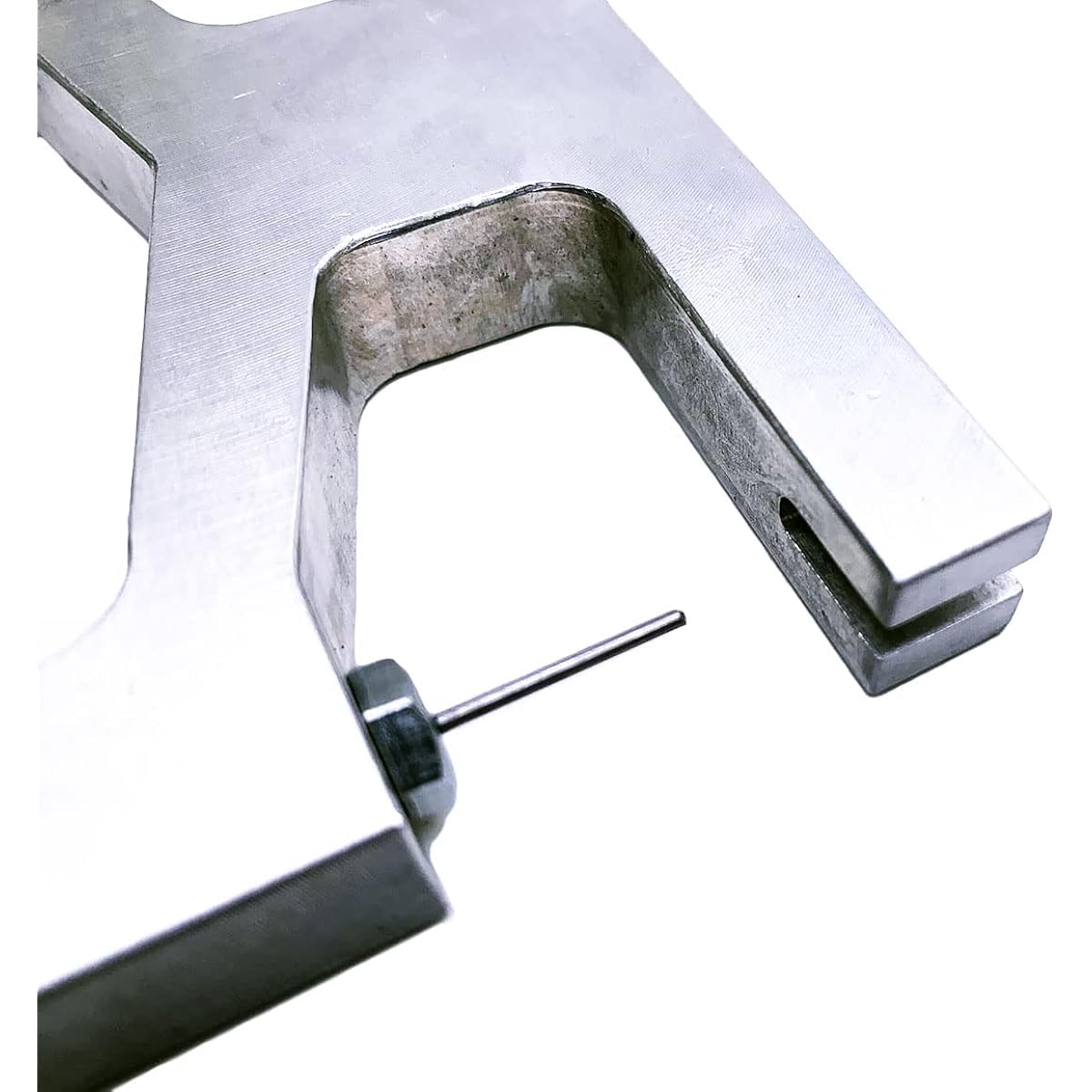 Jiayouy Spring Loaded Piano Center Pin Removal/Extraction Tool Piano Tuning Tool Silver - 5.3 x 4.2 inches
