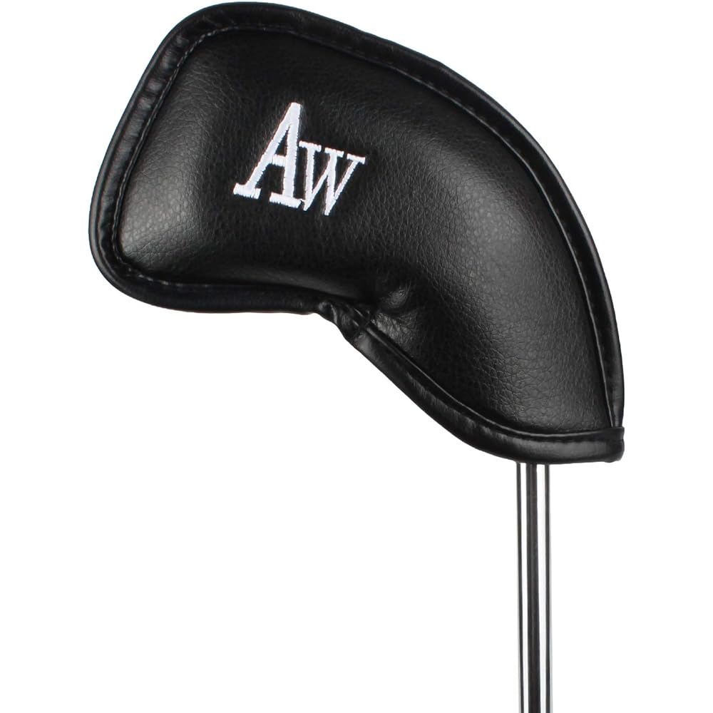 Andux Synthetic Leather Golf Club Iron Head Cover Set Black x12 Mt/pu