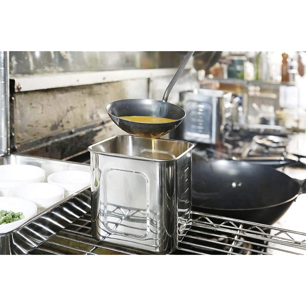 EBM molybdenum square kitchen pot with scale 18cm
