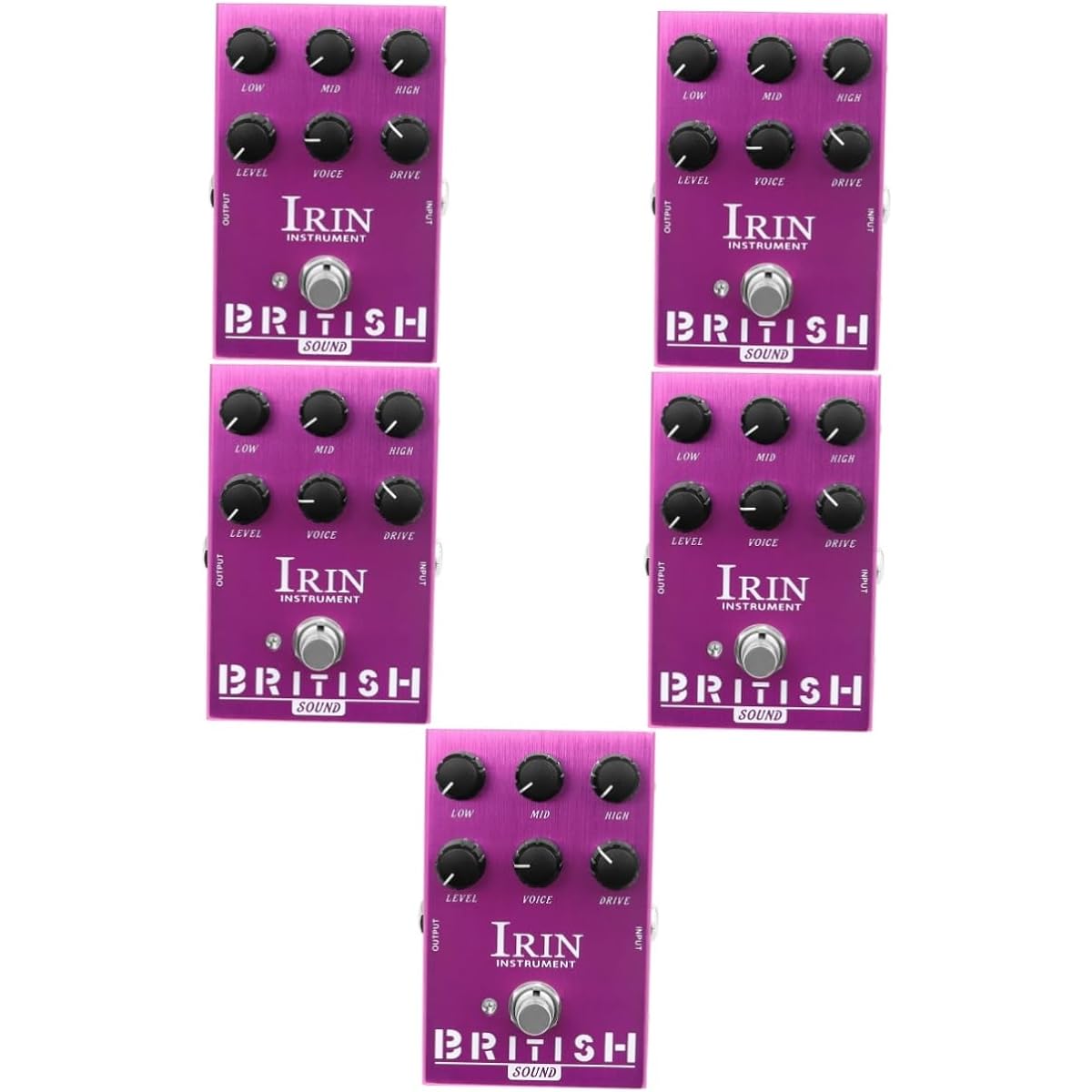 VICASKY 5pcs Electric Guitar Effector Guitar Effector Analog Delay Guitar Effect Electric Guitar Delay Pedal Purple, Purple Number Repair Tool Aluminum Alloy