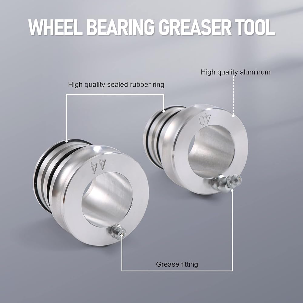 JDMSPEED 44/40mm Front Rear Wheel Bearing Greaser Tool Replacement for Polaris Ranger 800 900 1000XP