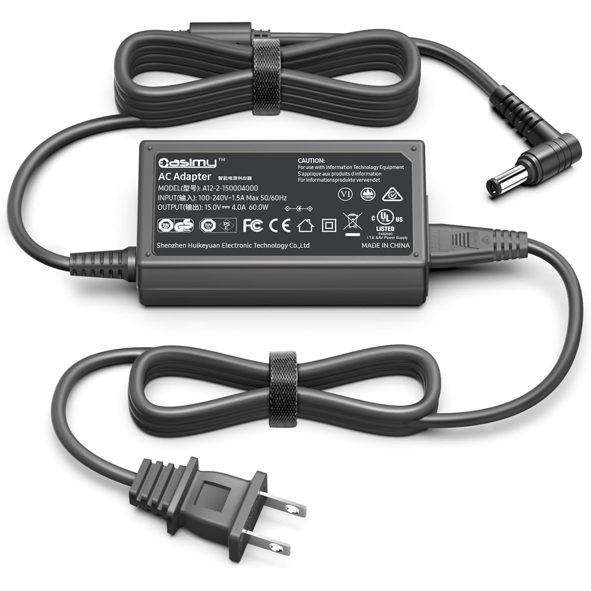 CASIMY 15V 3A Power Cord Adapter Great Videq Maker DC-625-1530 DC6251530 DC-6251530 DC6251530 GVM RGB LED Studio Video Light Kit Power Charger