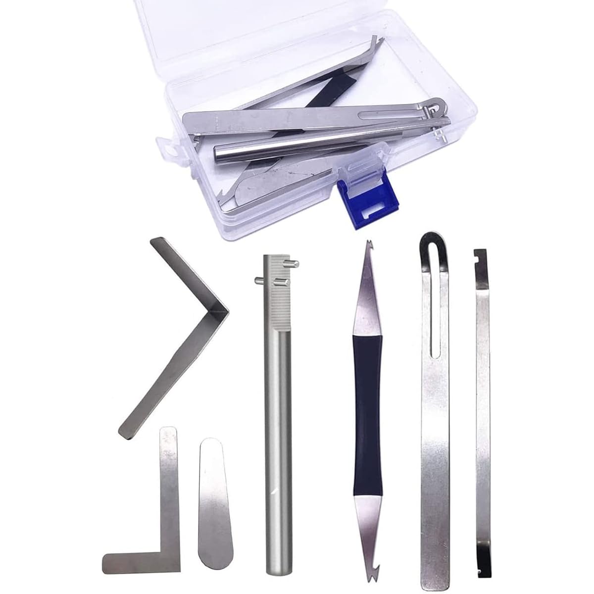 TUOREN Woodwind Instrument Repair Tool Stainless Steel Saxophone Key Adjustment Repair Kit 7 Pieces